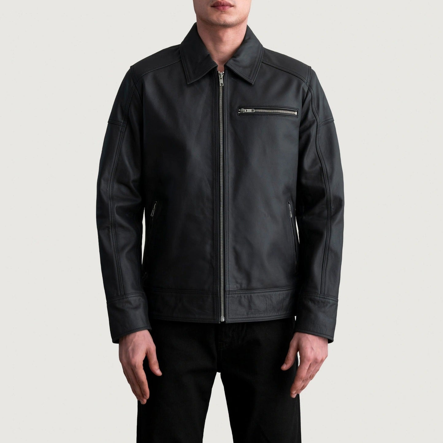 Black Leather Biker Jacket