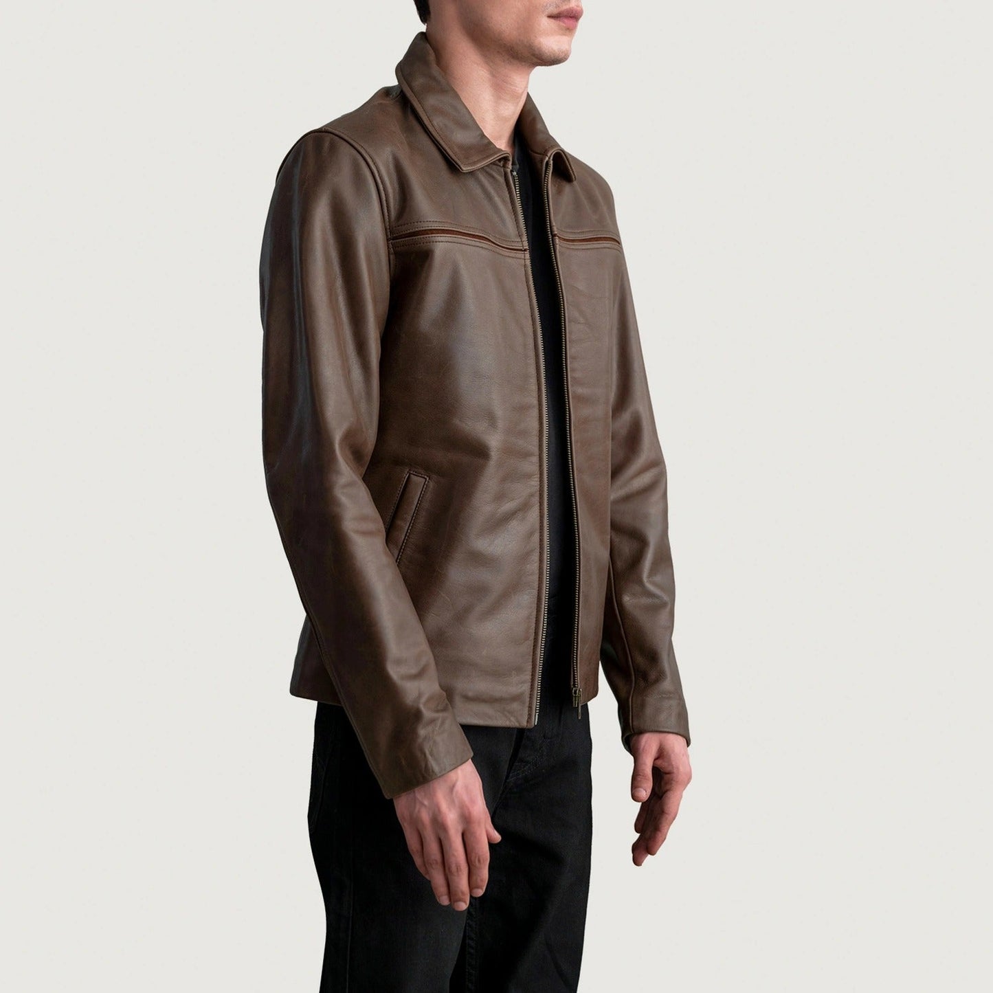 Brown Celestia Leather Jacket