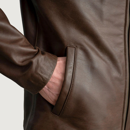 Brown Celestia Leather Jacket