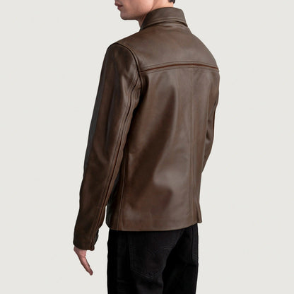 Brown Celestia Leather Jacket