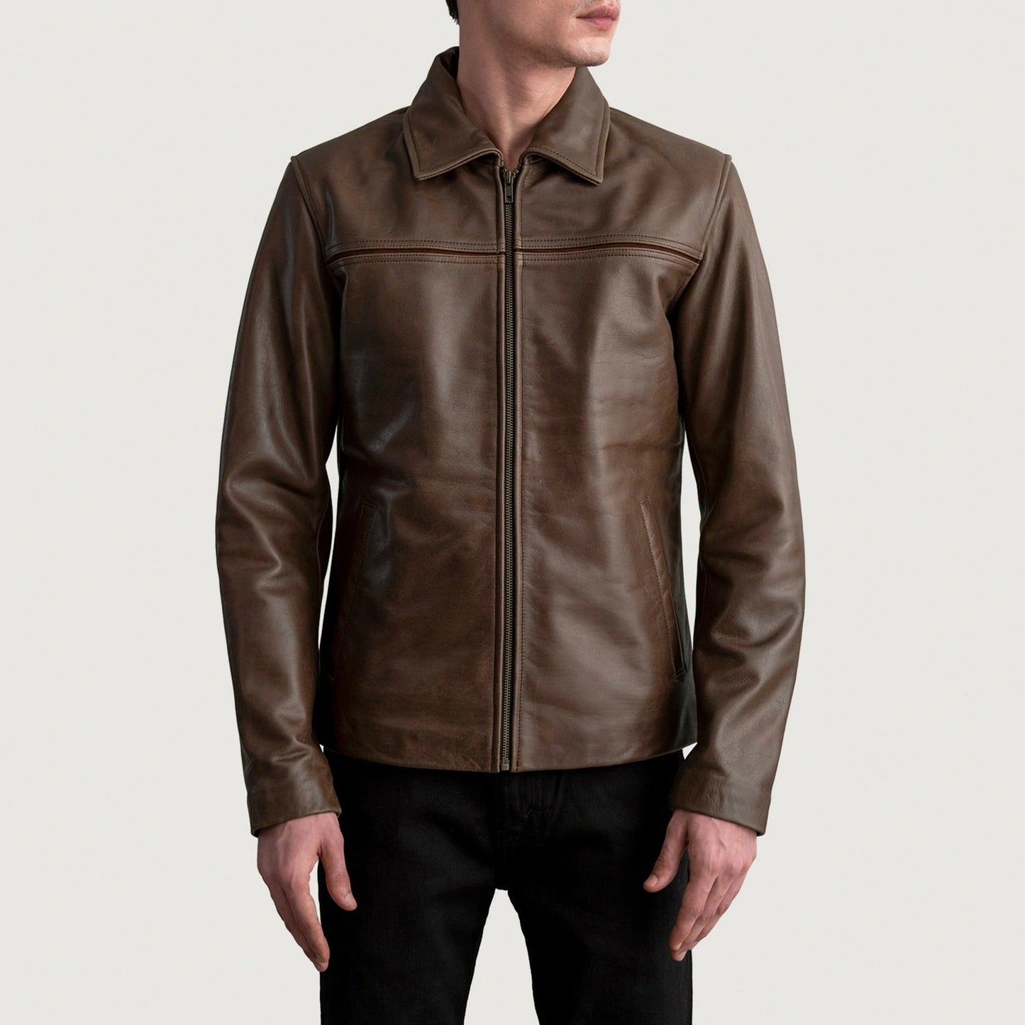 Brown Celestia Leather Jacket