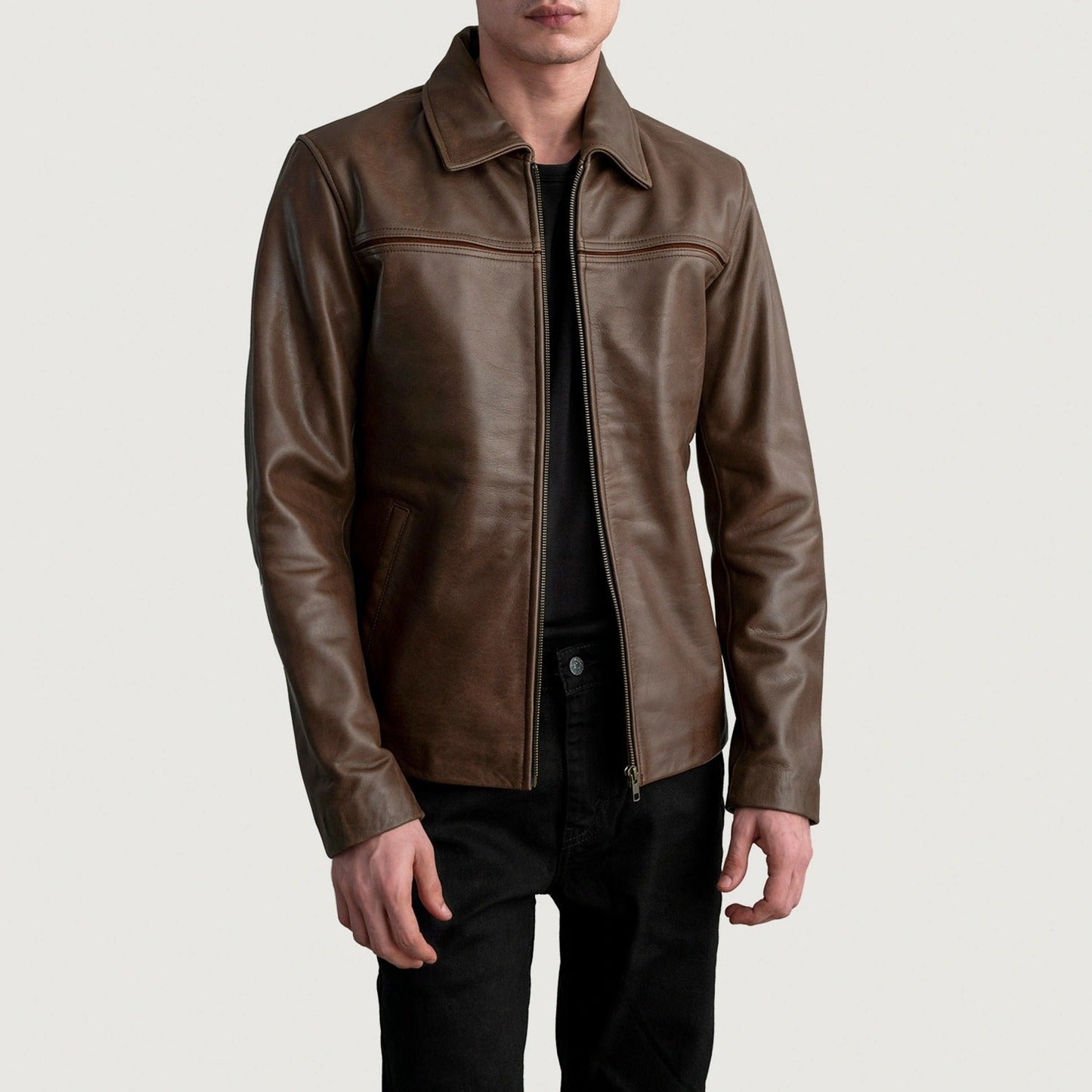 Brown Celestia Leather Jacket