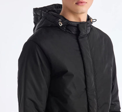 Black Premium Hooded Bubble Jacket