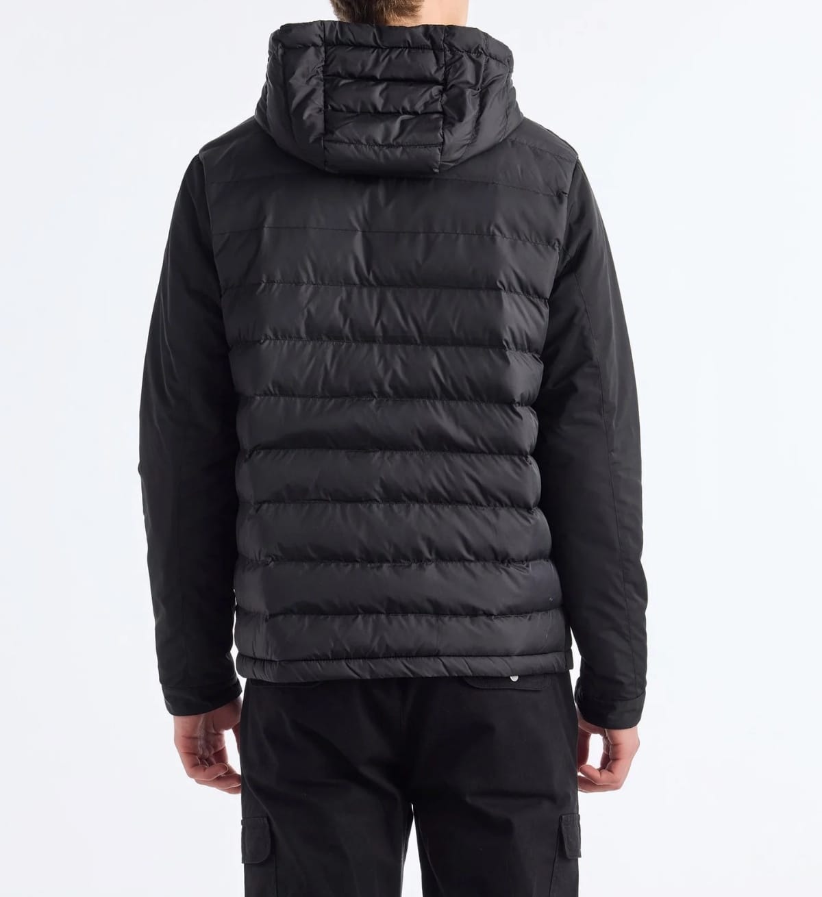 Black Premium Hooded Bubble Jacket