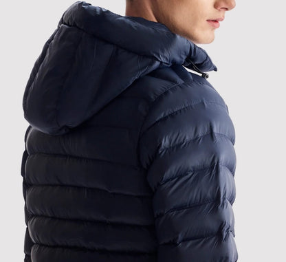 Blue Premium Hooded Bubble Jacket