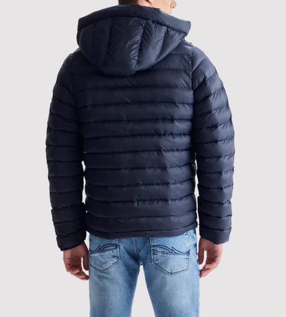 Blue Premium Hooded Bubble Jacket