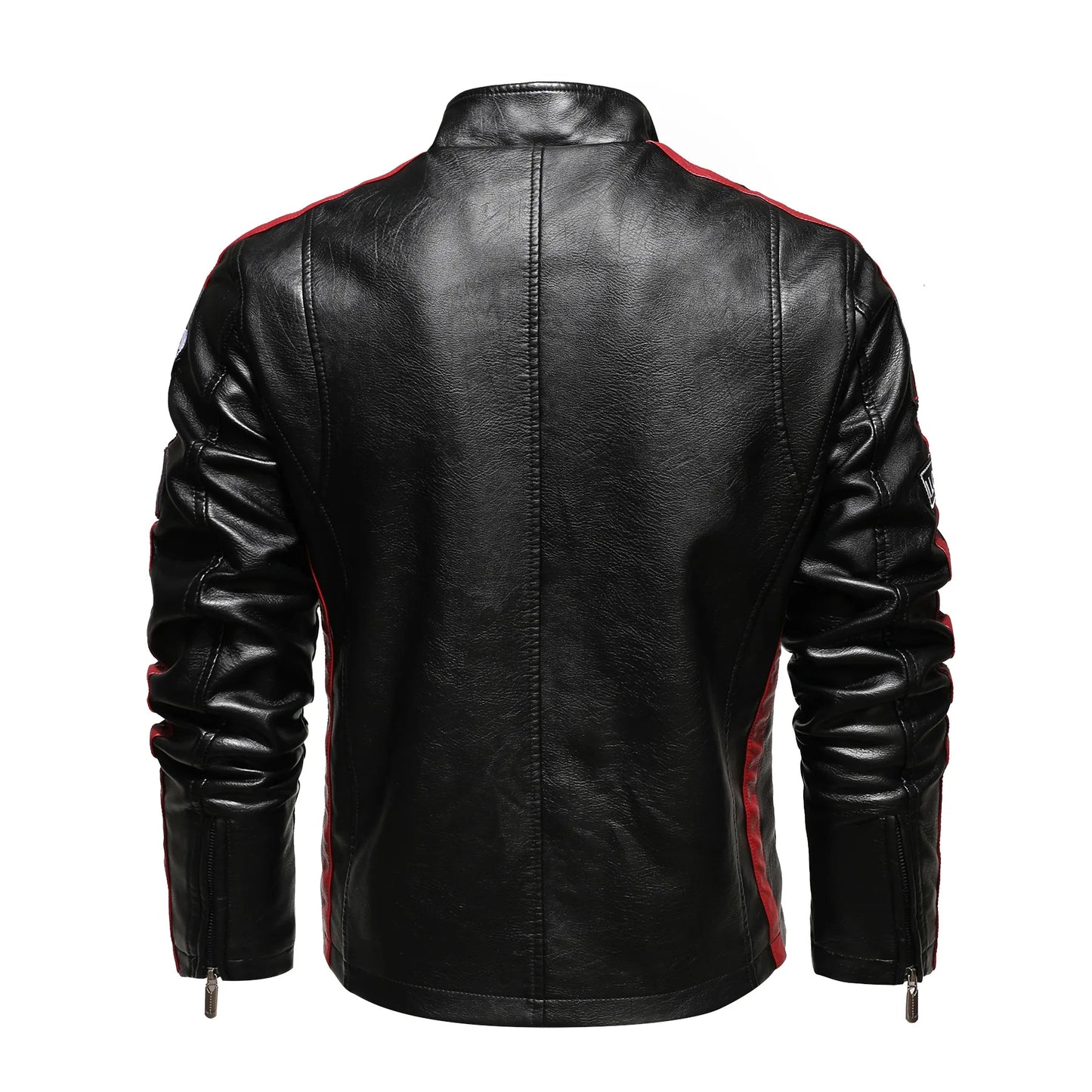 Embroidery Leather Motorcycle Jacket